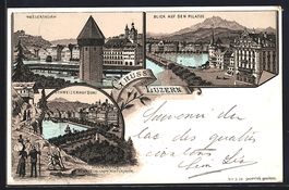 Litho Luzern, Schweizerhof Quai, Wassert