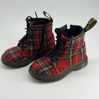 Dr Martens enfant tartan rouge zip – T23