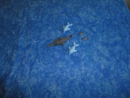 LEGO  1 X SCHWERTFISCH 2X DELFINE BLAU  2 X FISCHE