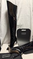 Steffen Schraut Overknee Stiefel Lackschwarz neu