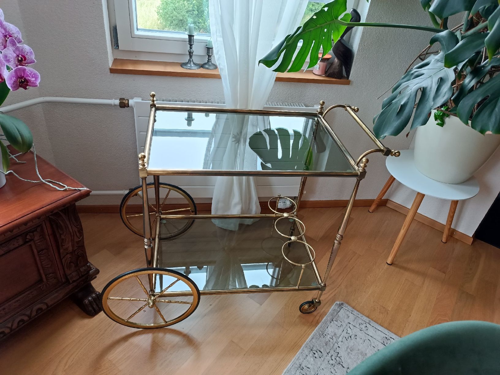 Carrelli di servizio: Antiker Servierwagen, Bar Bronze  – Usato da Zweidlen venduto da Oeverlord 3