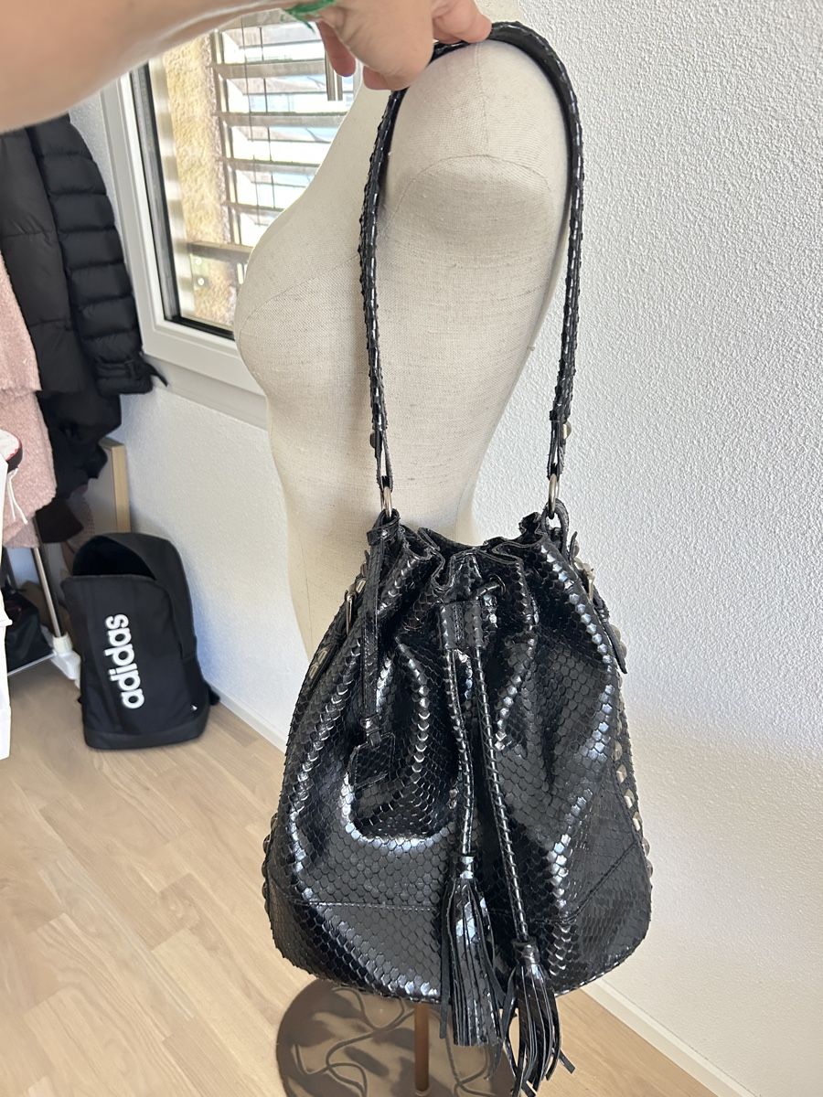 Kennel & Schmenger Taschen für Damen: Kennel&Schmenger Tasche Pythonleder Schwarz Top Zustand – Neu (gemäss Beschreibung) aus Schaffhausen von Casadenobile