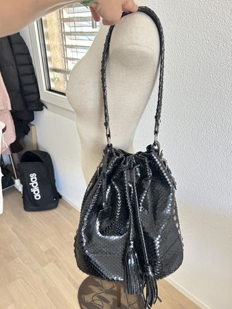 Kennel&Schmenger Tasche Pythonleder Schwarz Top Zustand