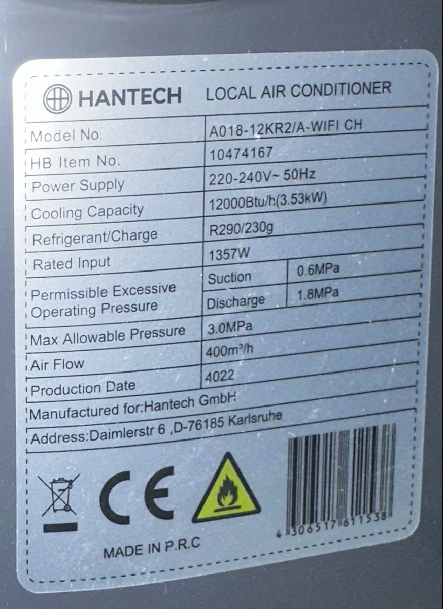 Klimageräte: Hantech Klimagerät - 12’000 BTU – Gebraucht aus Hohenrain von mar_p6gv 2