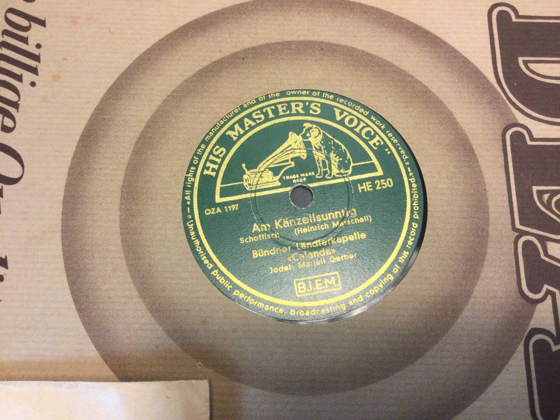 Vinyles: Schellackplatten Bündner Studenta Kappelle Calanda – D'occasion à Wangen SZ par kuriosum12 3
