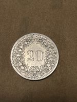 Schweizer 20 Rappen Münze 1891