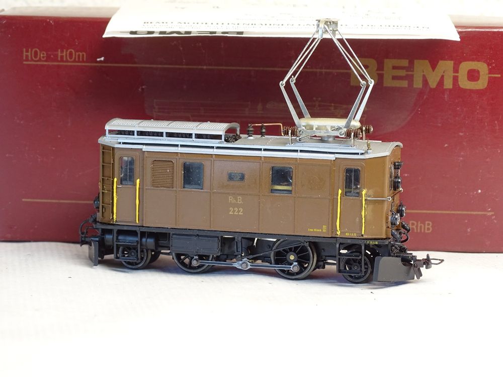 Bemo Modelleisenbahnen: Bemo 1256 122 RhB Elektrolok Ge2/4 222, Braun, H0m, OVP – Gebraucht aus Wohlen AG von Ex-Naruemon1964
