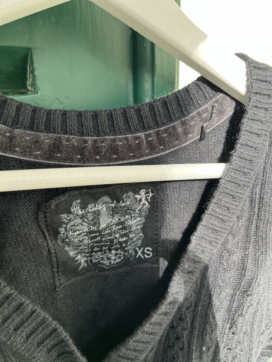 Gilet & Giacche senza maniche: Crop Top Strickweste, Schwarz, XS – Usato da Bern venduto da valery_la_cherry 1