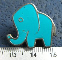 ELEFANT ANSTECKNADEL SILBRIG VINTAGE