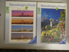 New York + Schliersee Ravensburger-Puzzles je 1'500 Teile