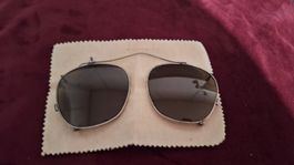 Vintage Brille Sonnenschutz Aufsatz  in Etui, Konrad Kitt