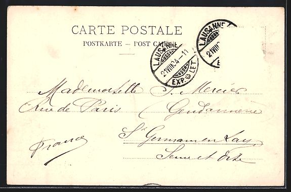 Cartoline postali: AK Lausanne, Le Signal, 1904 – Usato da Berlin venduto da bartko-reher 1