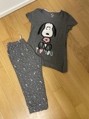 Pyjama Snoopy grau Grösse XS