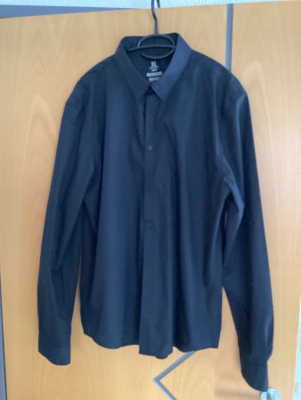 Herren langarm Hemd, Gr XL, nie getragen, schwarz