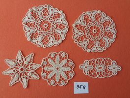 Makramee - Handarbeit – 5 Untersetzer