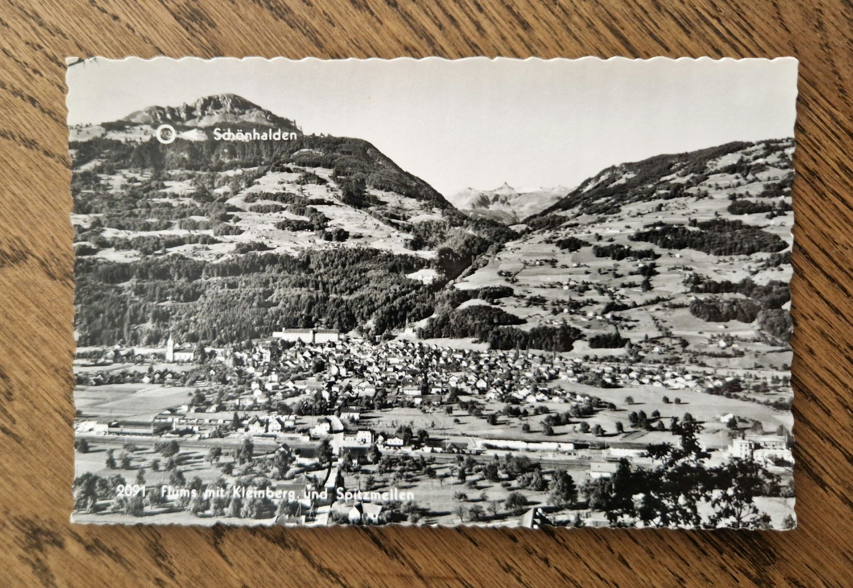 Cartoline postali: Flums mit Kleinberg und Spitzmeilen 1978 – Usato da Ebikon venduto da Donar50
