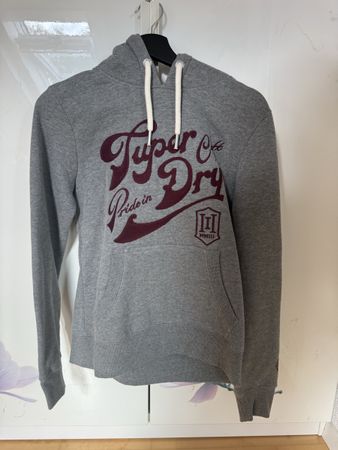 Superdry Kapuzenpullover grau gefüttert Grösse 38 neu