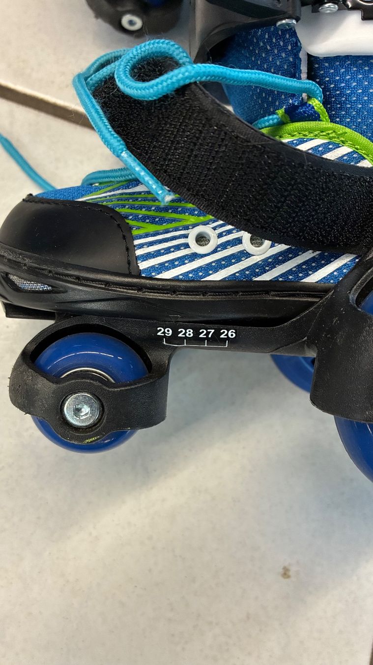 Decathlon Pattini in linea & Pattini a rotelle: Hudora Kinder Inline Skates blau grün – Usato da Bubikon venduto da inf_dnp5 3