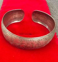 Jugendstil - Silberarmreif mit floralem Muster -835er Silber