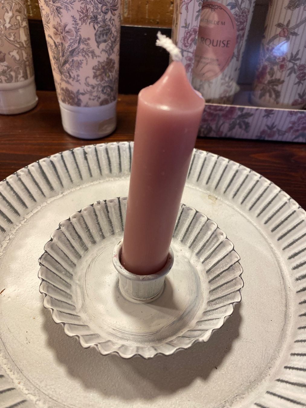 Portacandele: SHABBY CHIC KAMMERSTÄNDER – Nuovo e nell'imballaggio originale da Meienried venduto da ManuelaBoutique 1