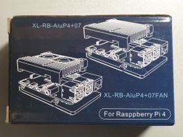 Raspberry Pi 4 Kühlergehäuse XL-RB-AluP4+07 (no fan)