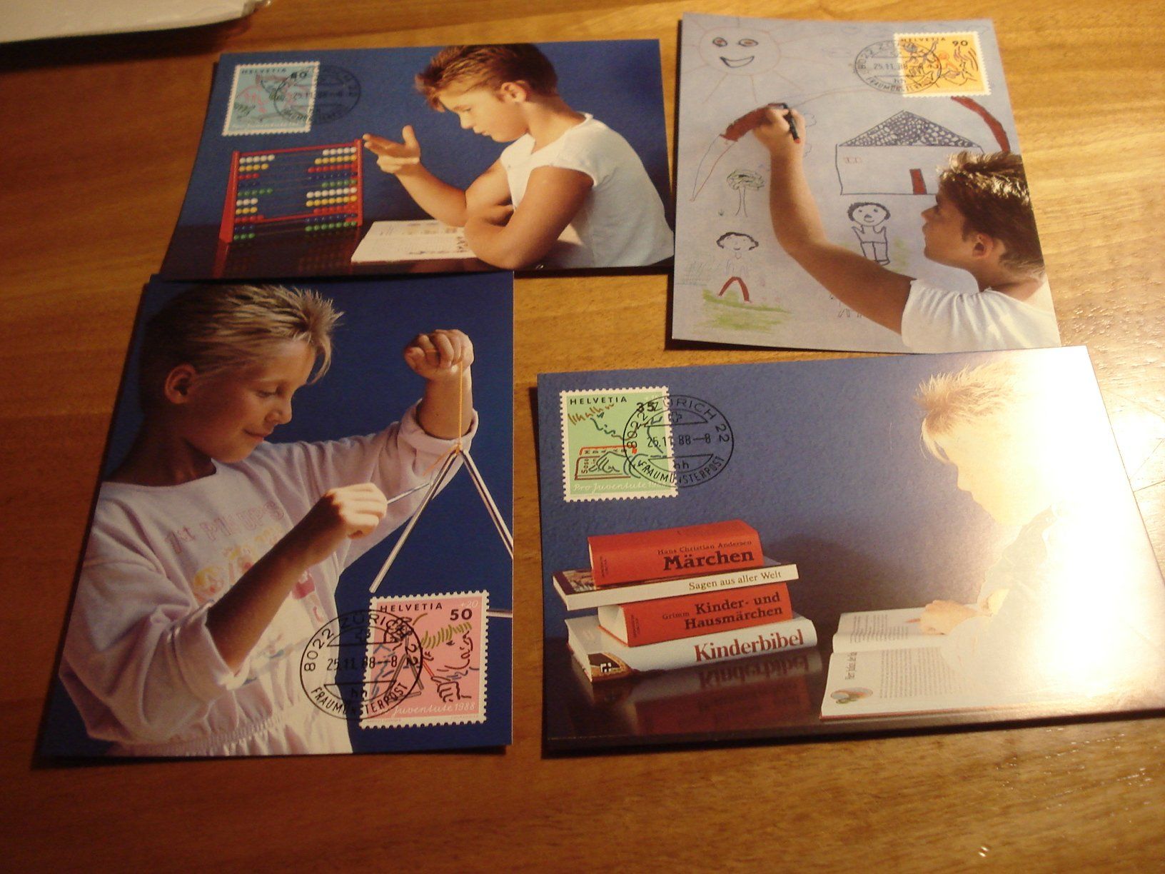 Alle Briefmarken: Satz Maximumkarten 1988, Pro Juventute – Gebraucht aus Niederwil AG von morostahu 1
