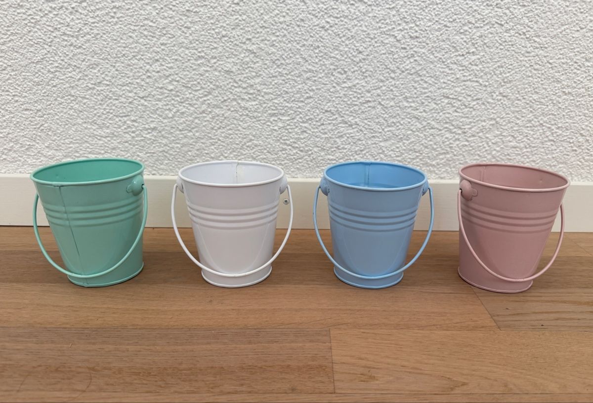 Tutte le decorazioni: 4er Set Mini-Eimer Pastellfarben für Deko oder Garten 🌸 – Nuovo (secondo la descrizione) da Windisch venduto da Anja13
