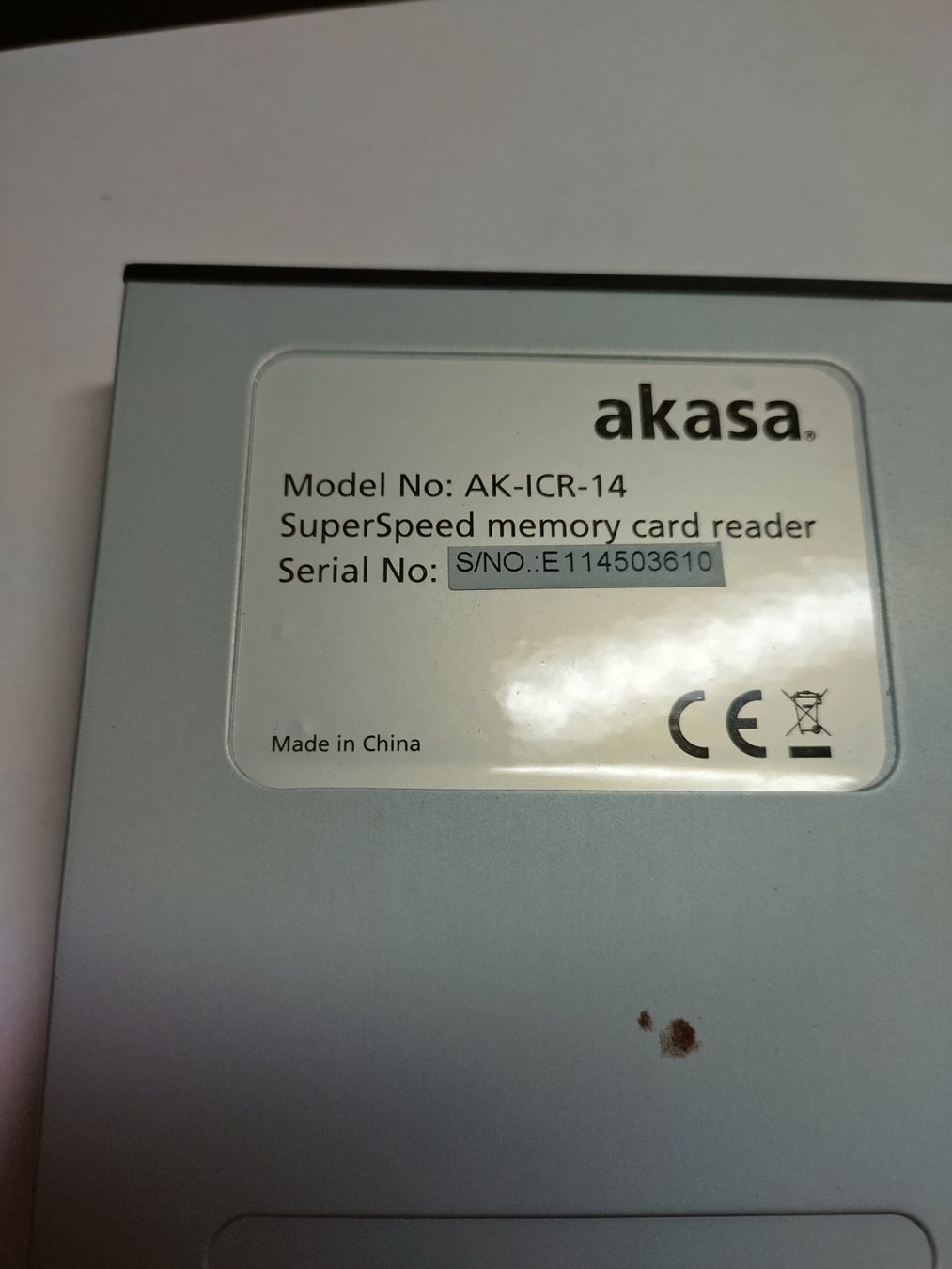 Lettori di schede: Akasa Kartenleser USB 3.0 AK-ICR-14 – Usato da Gunzgen venduto da flyhirsch60 2
