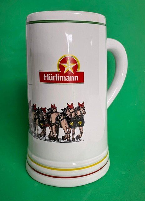 Hürlimann Gläser: Bierkrug mit Pferdegespann - Hürlimann – Neu und originalverpackt aus Oberrieden von Ket25