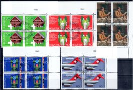 5 SONDERMARKEN 1981 4ERBLÖCKE AUSGABETAG - XY1