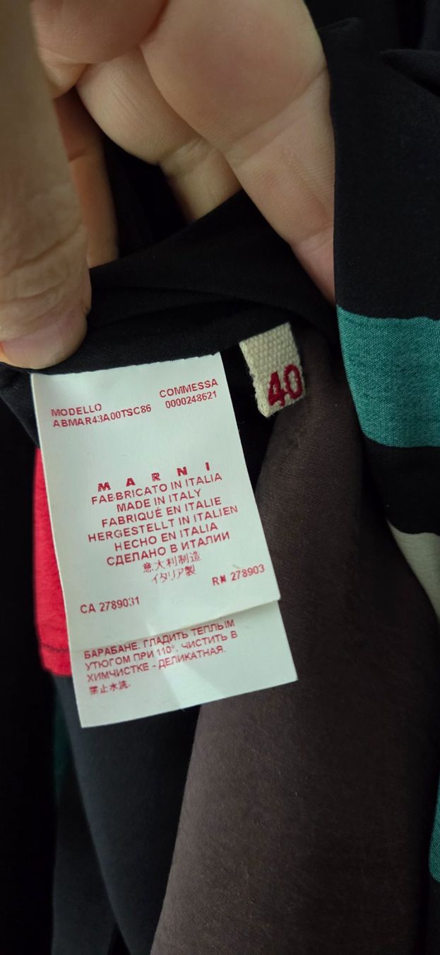 Vestiti: Seidenkleid Handgemalt Marni, S – Usato da Hellbühl venduto da Veci02 7
