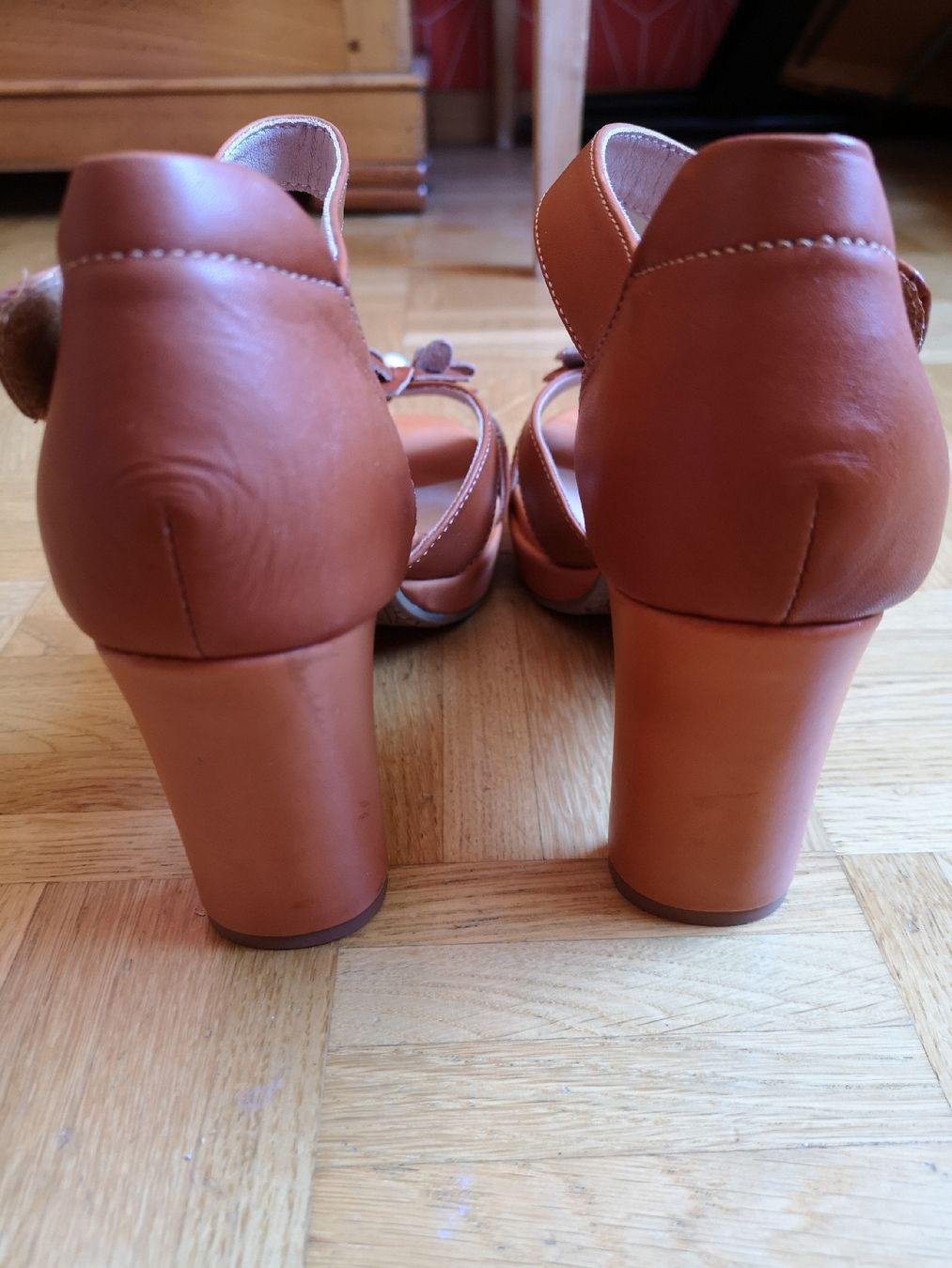 Chaussures femmes: Pumps Leder Cognac 40  – D'occasion à Samedan par sowaw 5