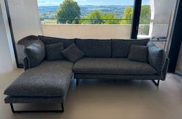 Ecksofa Bouclé MARISA links grau