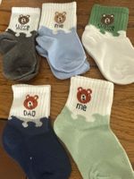 5xKleinkinder-Socken- niedliche Bärenmotive-Frühling 1-3 J