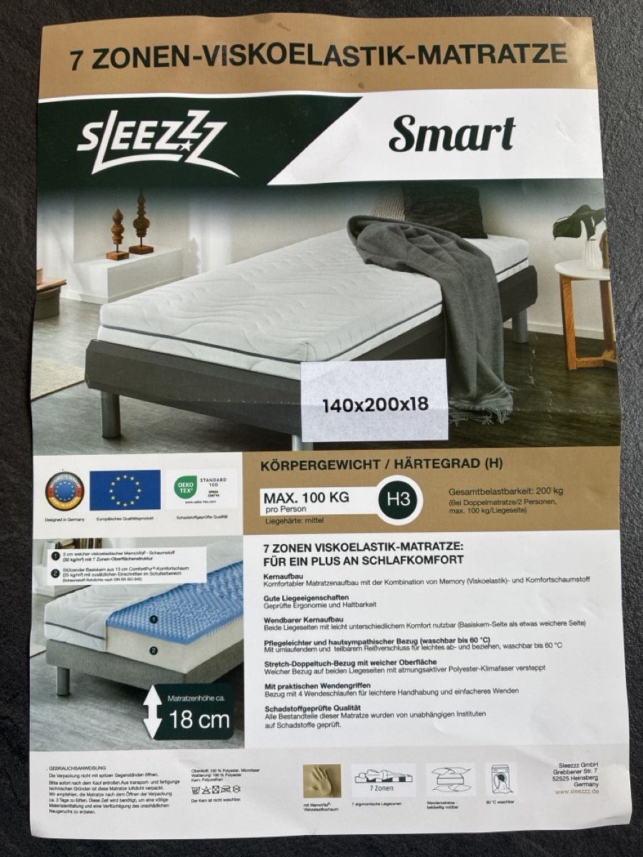 Materassi: Matraze 140x200x18 – Usato da Biglen venduto da zum_zd9z 1