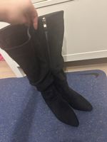 Elegante Overknee Stiefel in Schwarz, Grösse 38