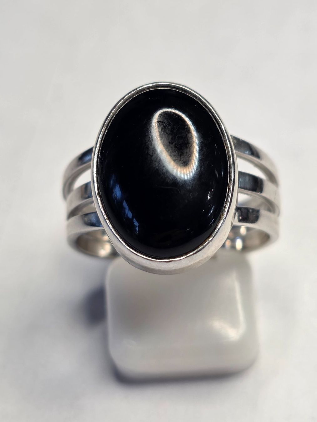 Onyx Bagues: Black Onyx Solitaire Fingerring – Neuf (Voir description) à Zürich par benedikt12 2
