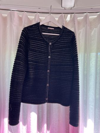 FRC Strickjacke, schwarz/silber Gr. XL