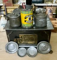 URALTE KLEINE PUPPENKÜCHEN ZINNTELLER 1880