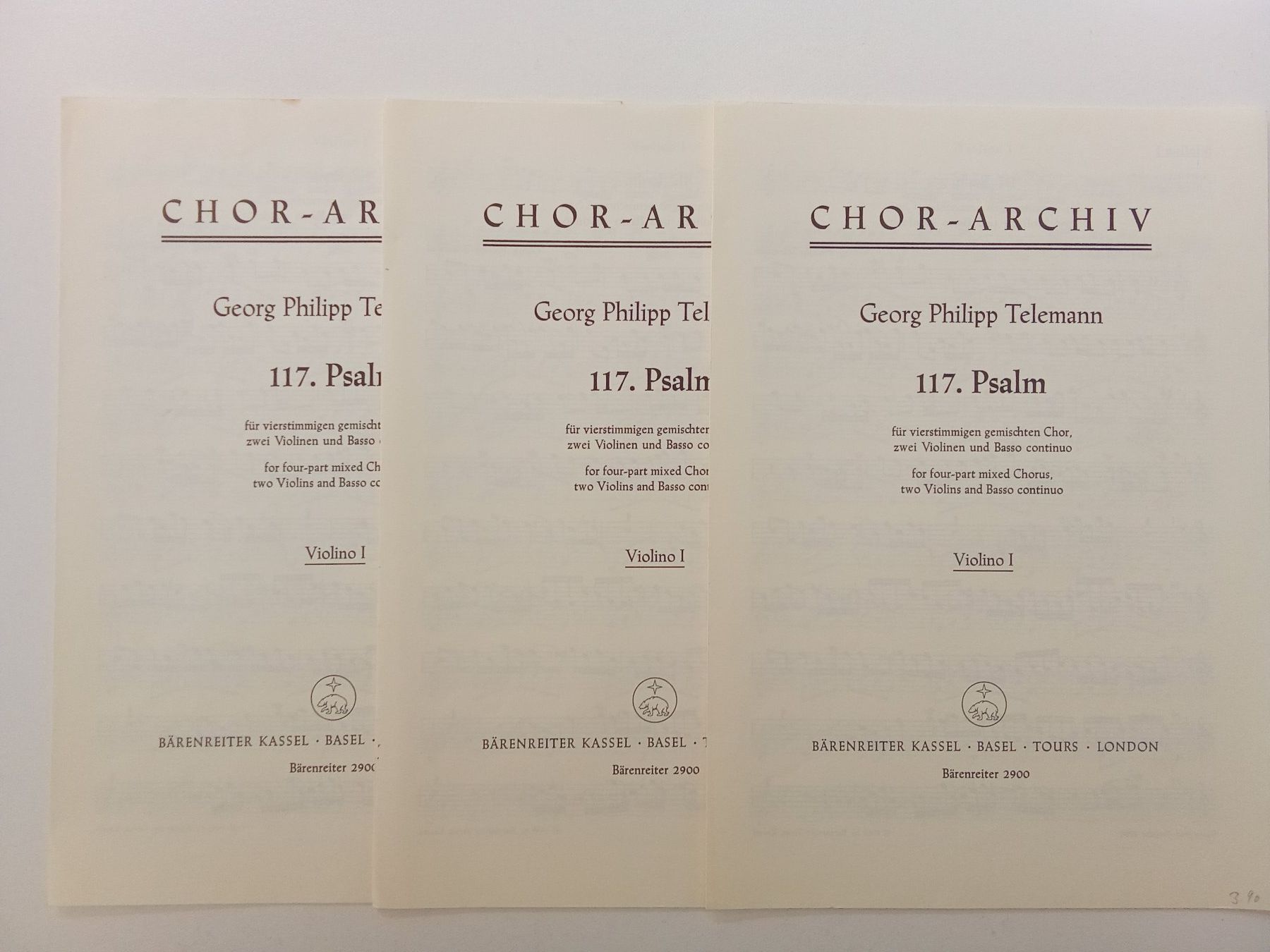 Bücher: Telemann: 117. Psalm, Aufführungsmaterial – Gebraucht aus Bilten von Bora3 6