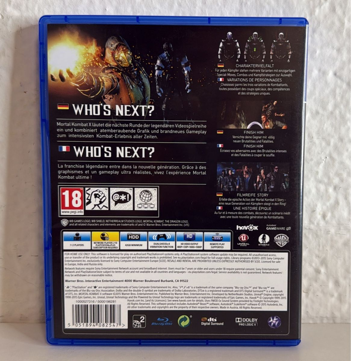 Sony Jeux: Mortal Kombat X PS4/PS5 -  Game disc with case – D'occasion à Ehrendingen par bubulence 1