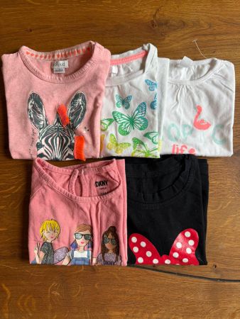 Mädchen T‑Shirts Grösse 86 – 5er Set