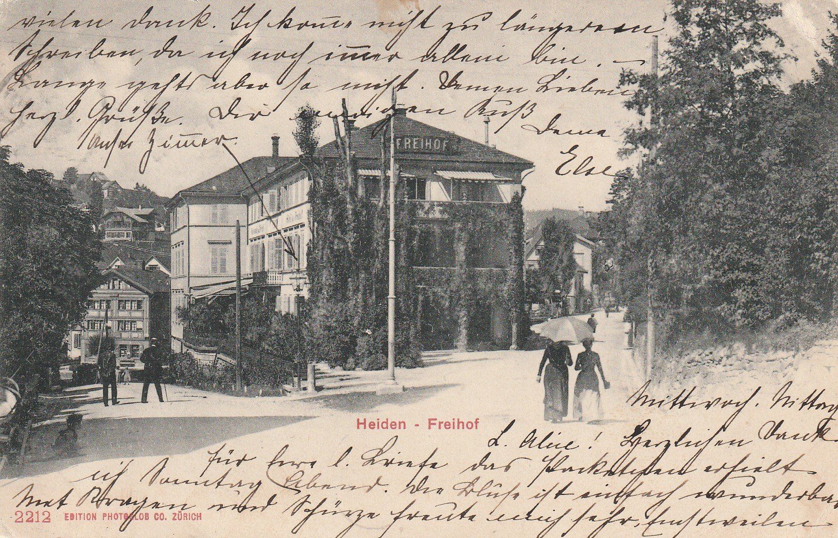 Cartoline postali: Heiden - Freihof-1902 – Usato da uttwil venduto da Koehlerfred