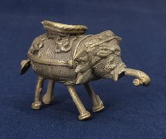 Original Dokra Elefant Glücksbringer aus Indien Metall