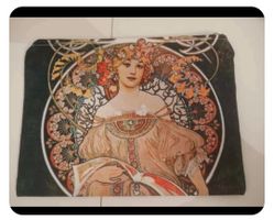 Pochette motif Art Nouveau style Mucha neuve