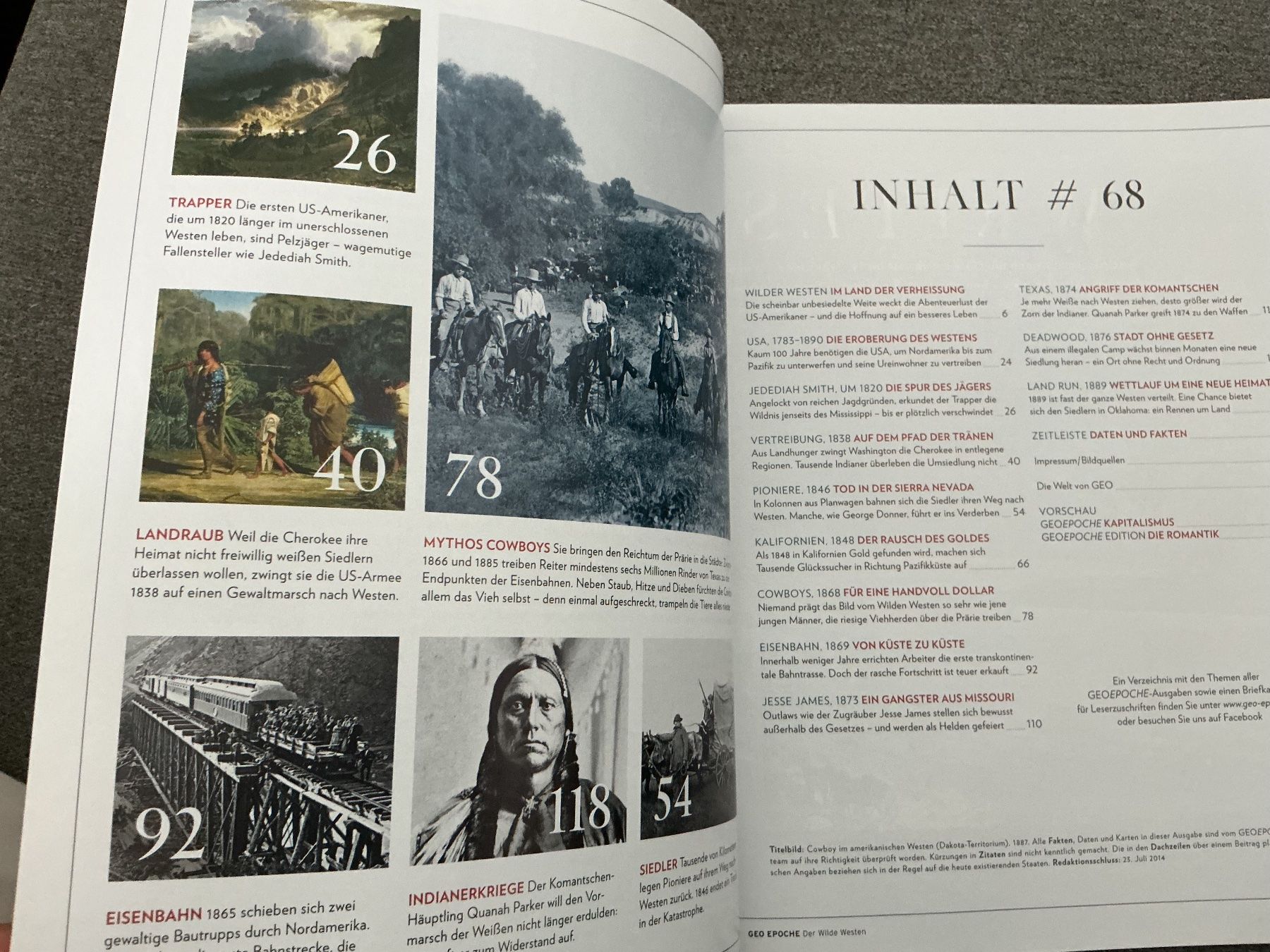 Riviste & Magazine: GEO EPOCHE Nr 68 Der Wilde Westen – Usato da Zürich venduto da Mameloschn 1