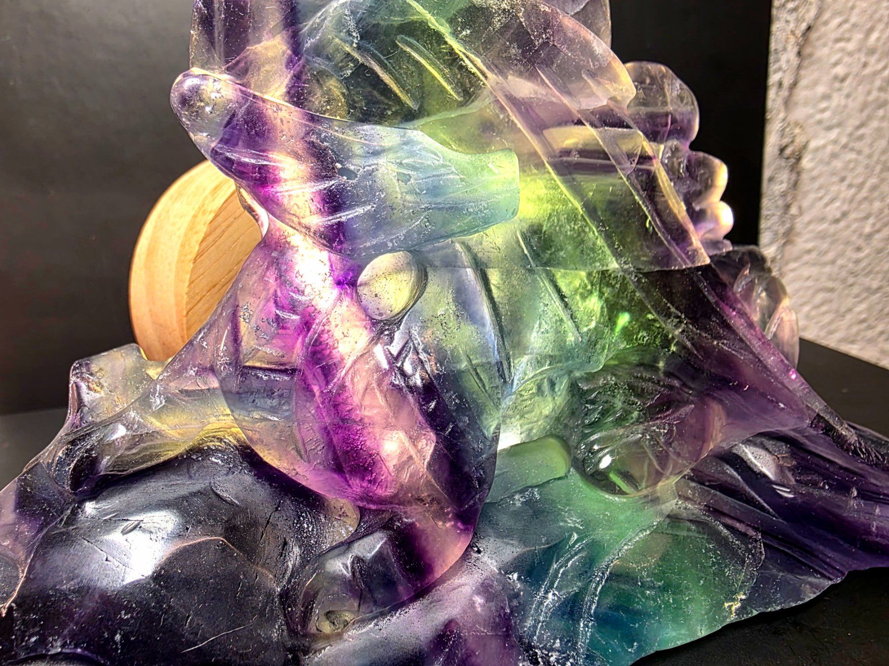 Minerali & Pietre curative: Mystischer hochwertiger Fluorit Drache A 582g – Nuovo (secondo la descrizione) da Matzingen venduto da Shay_Crystalz 2
