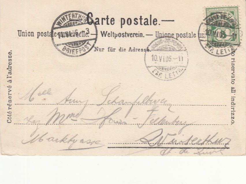 Cartoline postali: Chaux de Fonds 1906 – Usato da Bürglen TG venduto da StampGraf 1