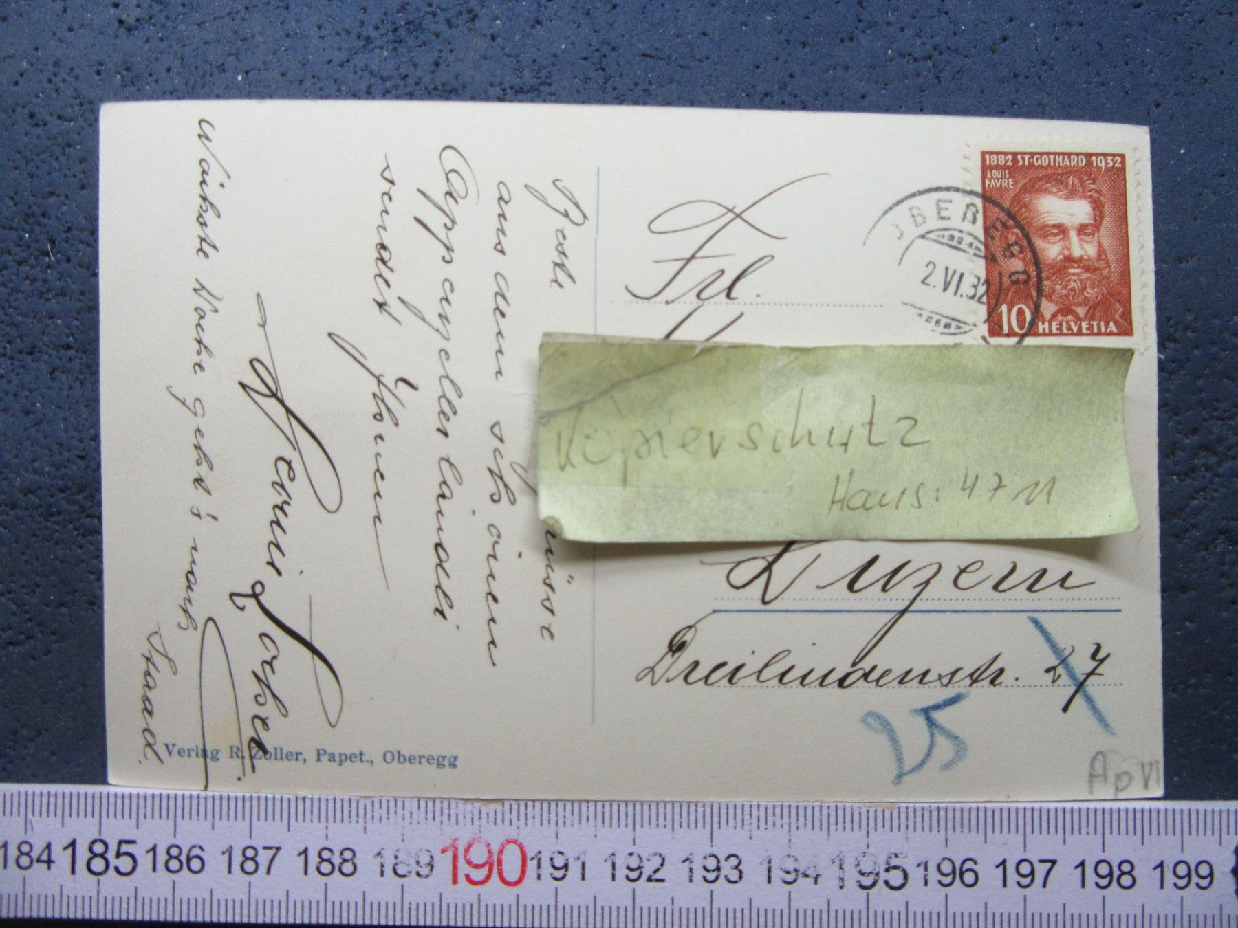 Cartoline postali: OPBEREGG AK APP 1932 – Usato da Ettingen venduto da Hausi4711 2