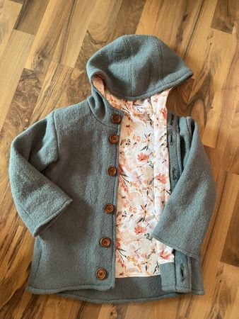 Wollwalk Jacke Gr. 110 Mädchen Walkjacke